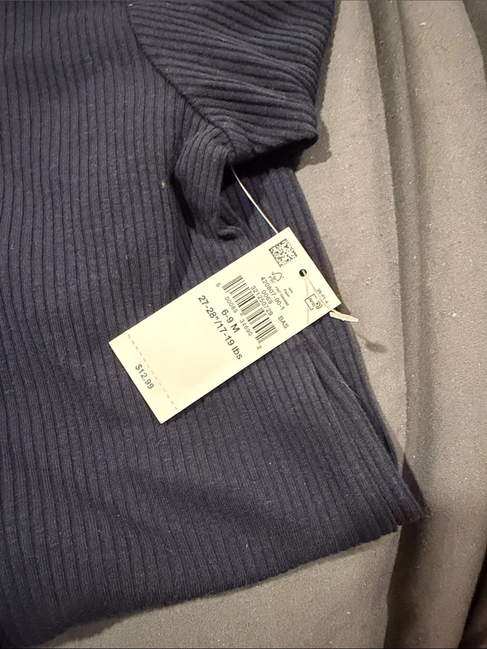 Old Navy Navy Ribbed Zip-Up Footed One-Piece